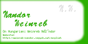 nandor weinreb business card